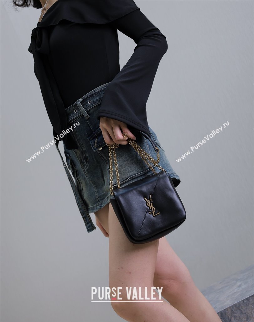 Saint Laurent Jamie 4.3 Mini Chain Bag in Lambskin Leather White 2025 766756 (YY-250409080)