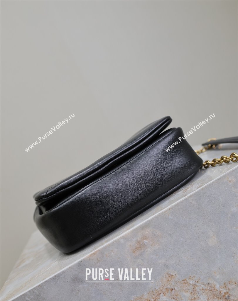 Saint Laurent Jamie 4.3 Mini Chain Bag in Lambskin Leather Black 2025 766756 (YY-250409079)