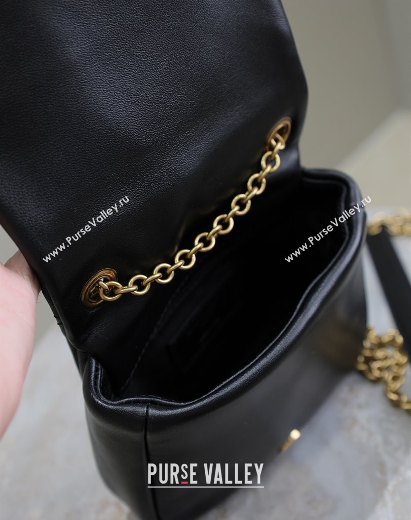 Saint Laurent Jamie 4.3 Mini Chain Bag in Lambskin Leather Black 2025 766756 (YY-250409079)