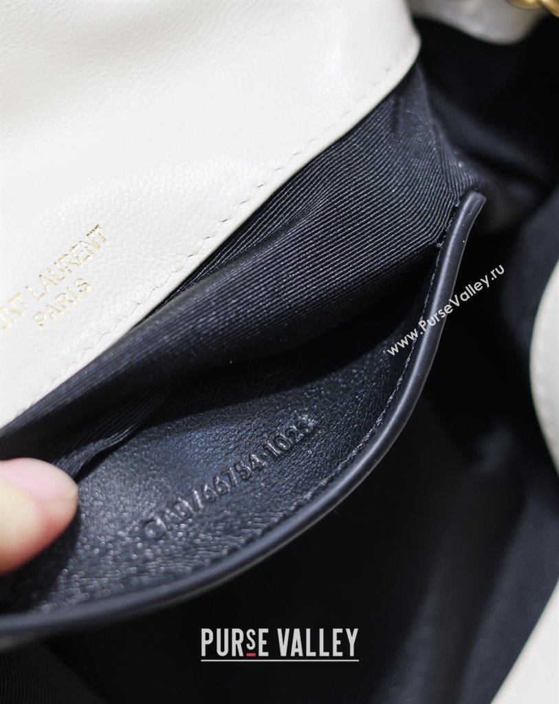 Saint Laurent Jamie 4.3 Mini Bag in Soft Lambskin White 2025 766754 (YY-250409082)