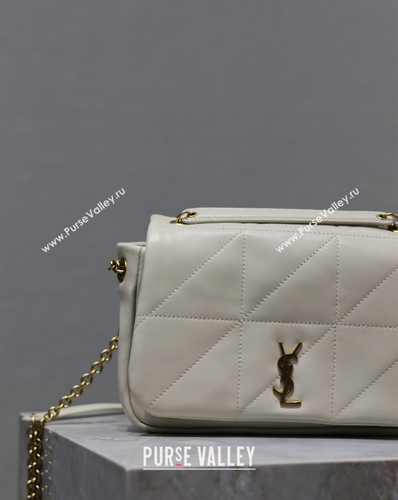 Saint Laurent Jamie 4.3 Mini Bag in Soft Lambskin White 2025 766754 (YY-250409082)