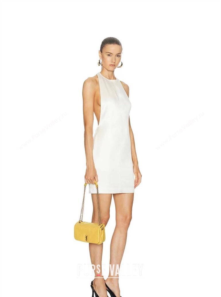 Saint Laurent Jamie 4.3 Mini Bag in Soft Lambskin Yellow 2025 766754 (YY-250409083)