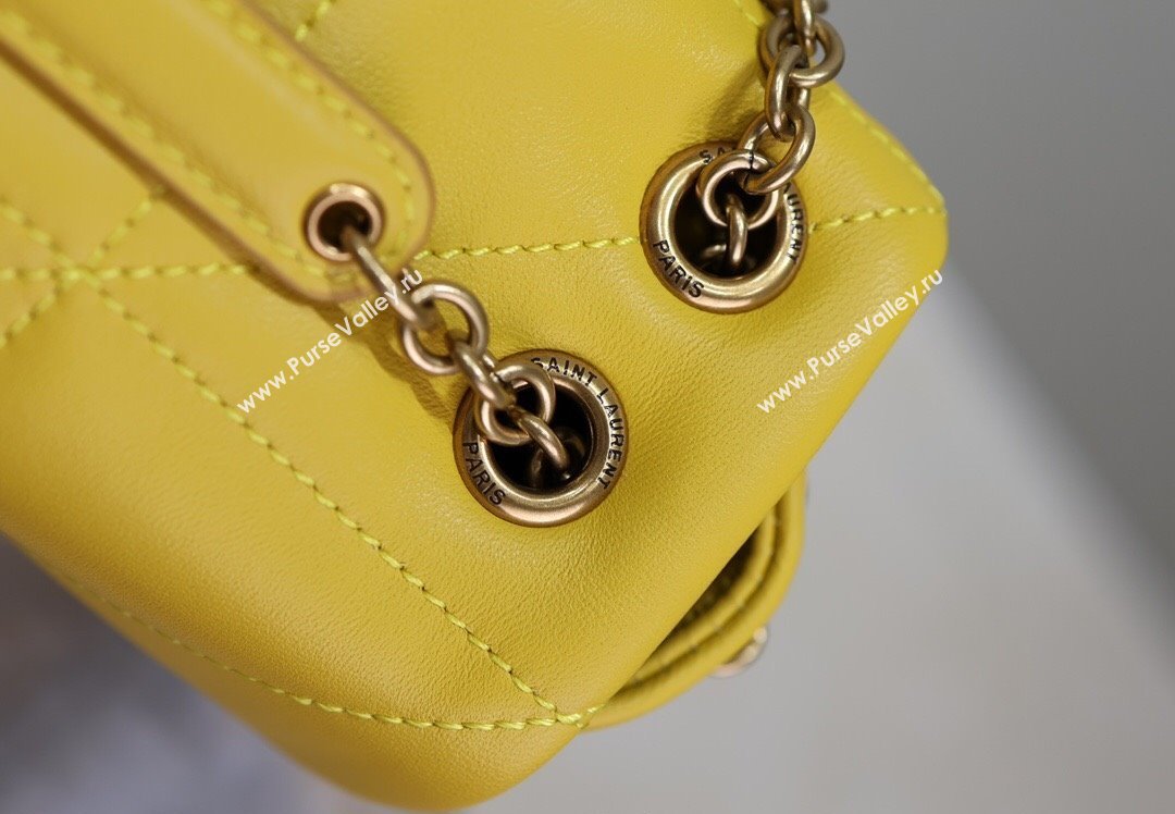 Saint Laurent Jamie 4.3 Mini Bag in Soft Lambskin Yellow 2025 766754 (YY-250409083)