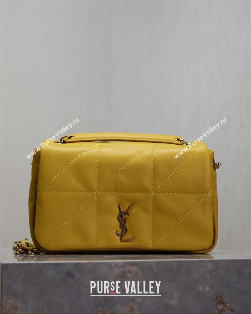 Saint Laurent Jamie 4.3 Mini Bag in Soft Lambskin Yellow 2025 766754 (YY-250409083)