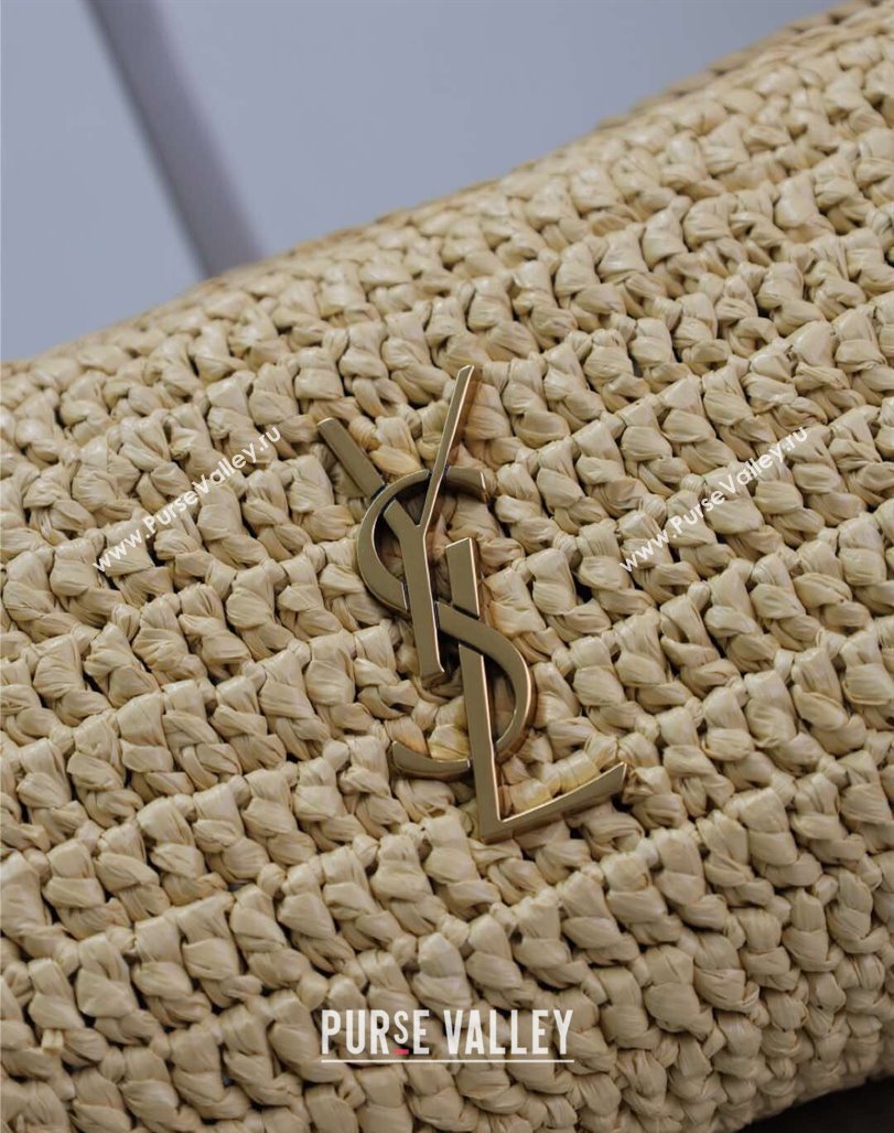 Saint Laurent Sade Mini Tube Bag in Raffia Straw Beige 2025 699704 (YY-250409098)