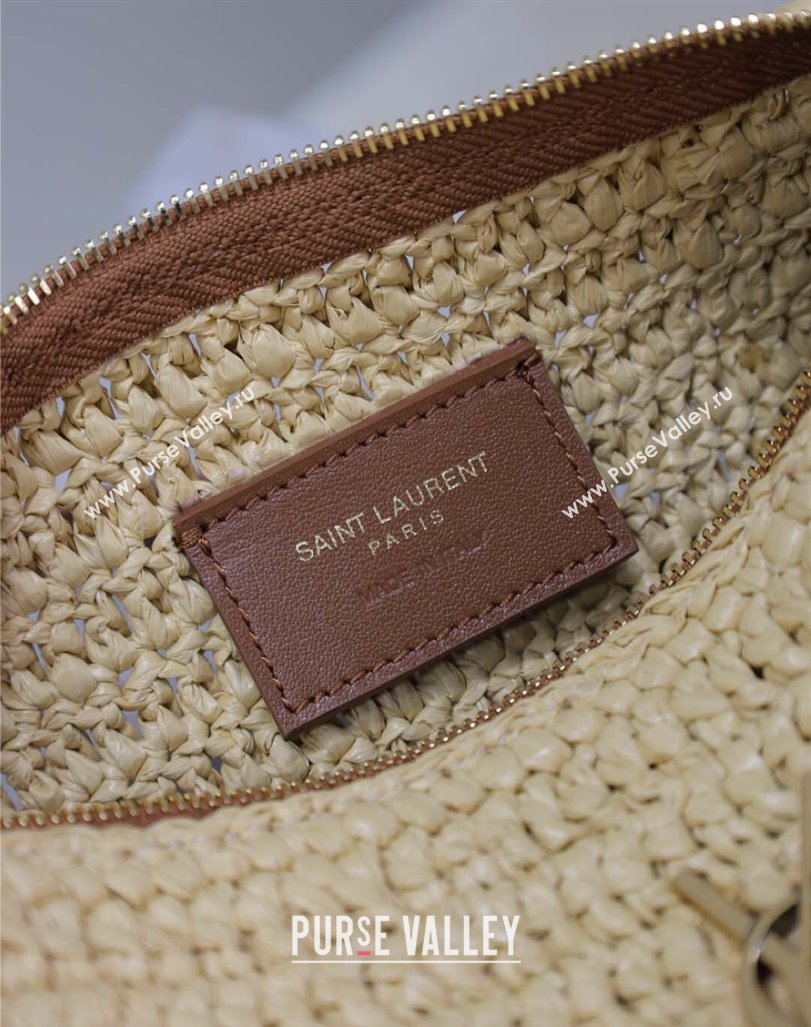 Saint Laurent Sade Mini Tube Bag in Raffia Straw Beige 2025 699704 (YY-250409098)