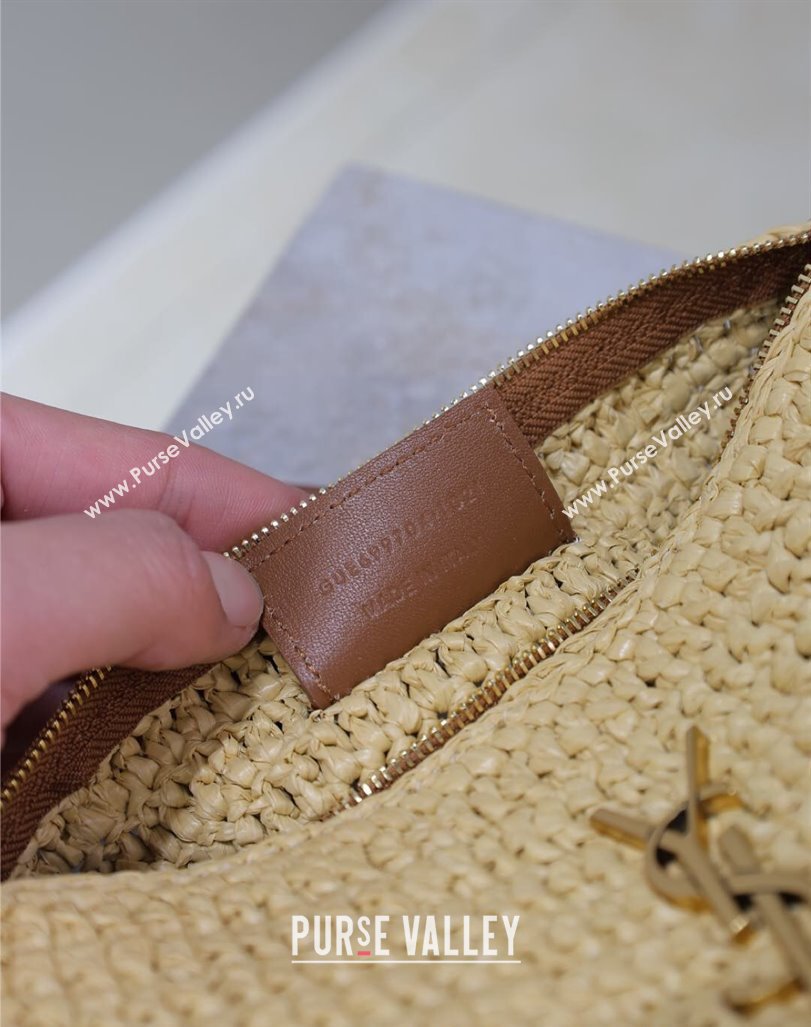 Saint Laurent Sade Mini Tube Bag in Raffia Straw Beige 2025 699704 (YY-250409098)