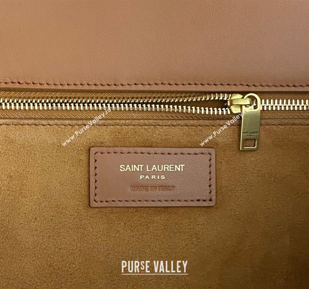 Saint Laurent Bea Tote Bag in Suede 763435 Brown2 2025 (nana-250409041)