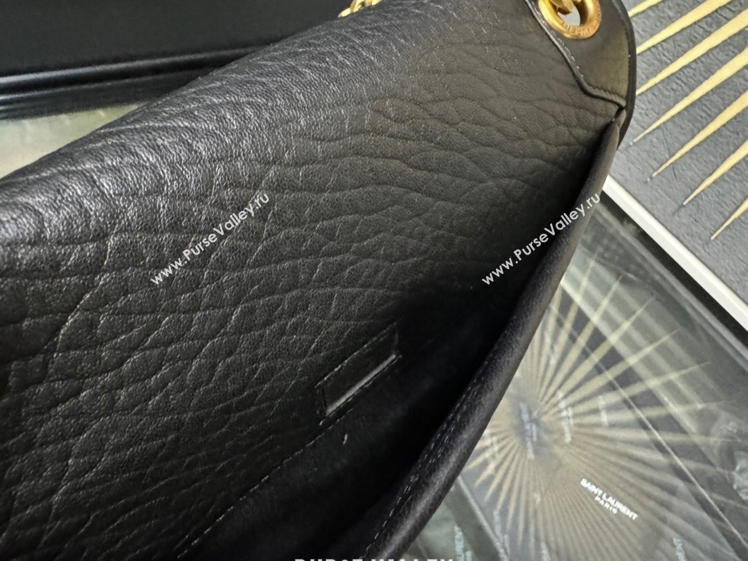 Saint Laurent Medium Niki Bag in Elephant-Grained Lambskin 633178 Black/Gold 2025 (YY-250409073)