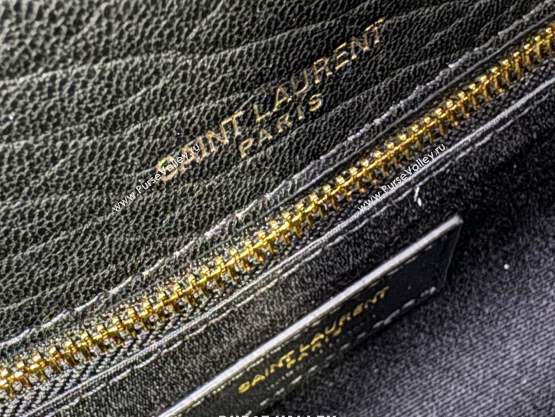Saint Laurent Medium Niki Bag in Elephant-Grained Lambskin 633178 Black/Gold 2025 (YY-250409073)