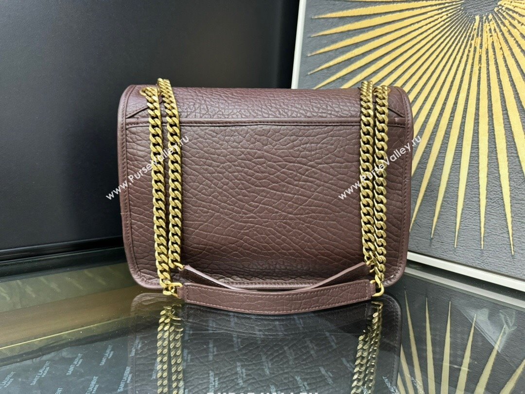 Saint Laurent Medium Niki Bag in Elephant-Grained Lambskin 633178 Dark Brown 2025 (YY-250409074)