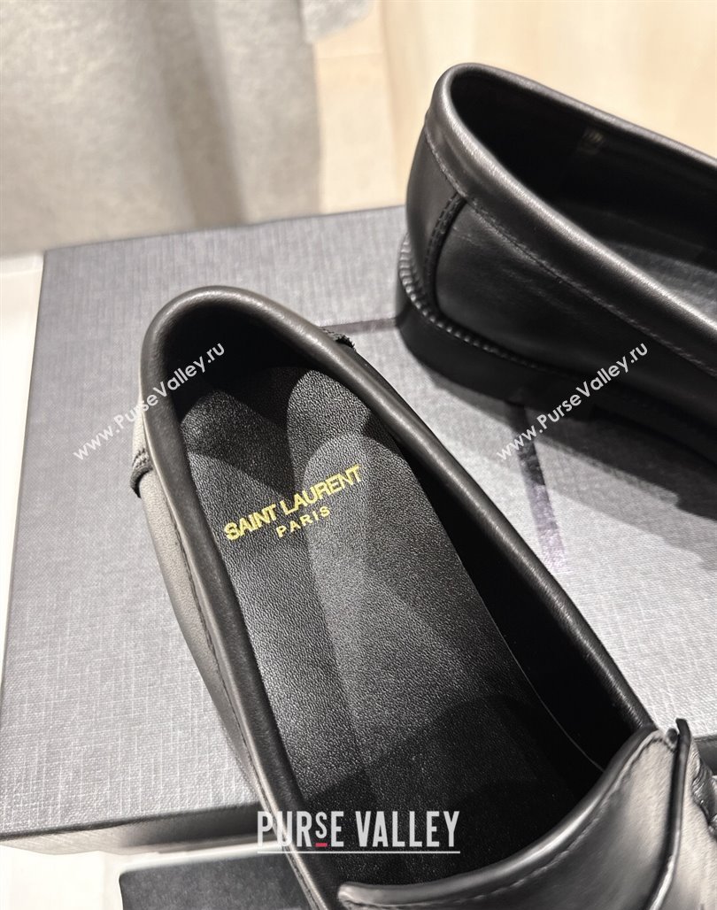 Saint Laurent Le Loafers Penny Slippers in Calf Leather Black 2025 (MD-250424032)
