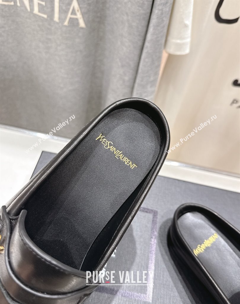 Saint Laurent Le Loafers Mules in Calf Leather Black 2025 (MD-250424036)
