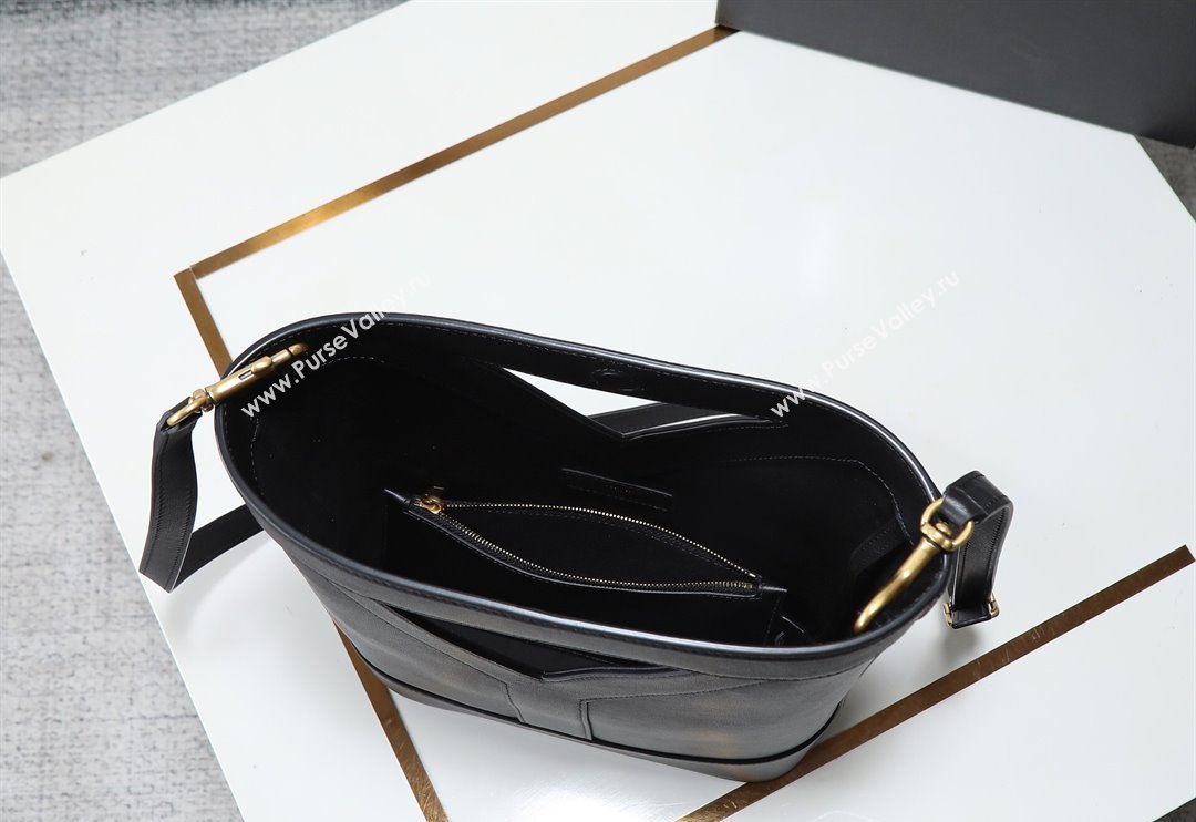 Saint Laurent Y Small Bucket Bag in Leather Black 2025 808224 (YY-250520042)