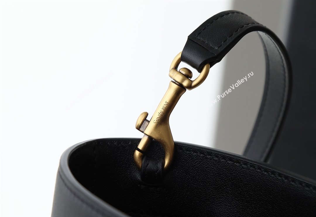 Saint Laurent Y Small Bucket Bag in Leather Black 2025 808224 (YY-250520042)