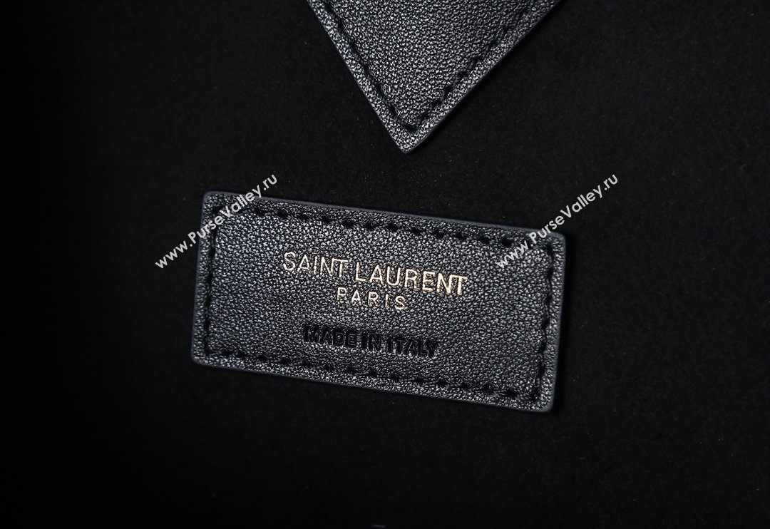 Saint Laurent Y Small Bucket Bag in Leather Black 2025 808224 (YY-250520042)