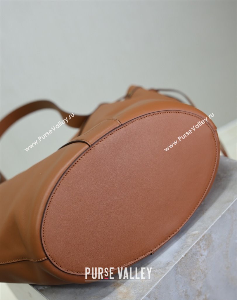 Saint Laurent Y Large Hobo Bag in Leather Brown 2025 833160 (YY-250520040)