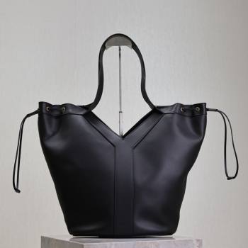 Saint Laurent Y Large Hobo Bag in Leather Black 2025 833160 (YY-250520041)