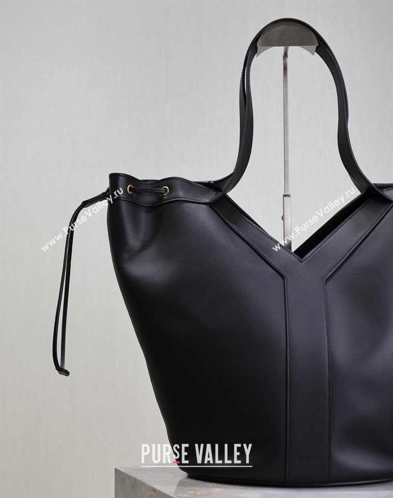 Saint Laurent Y Large Hobo Bag in Leather Black 2025 833160 (YY-250520041)