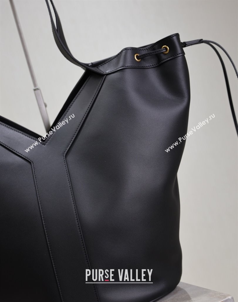 Saint Laurent Y Large Hobo Bag in Leather Black 2025 833160 (YY-250520041)