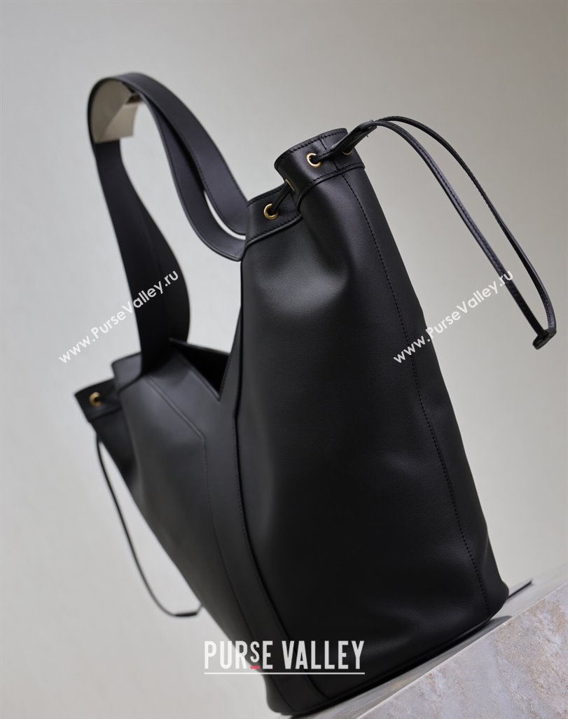 Saint Laurent Y Large Hobo Bag in Leather Black 2025 833160 (YY-250520041)
