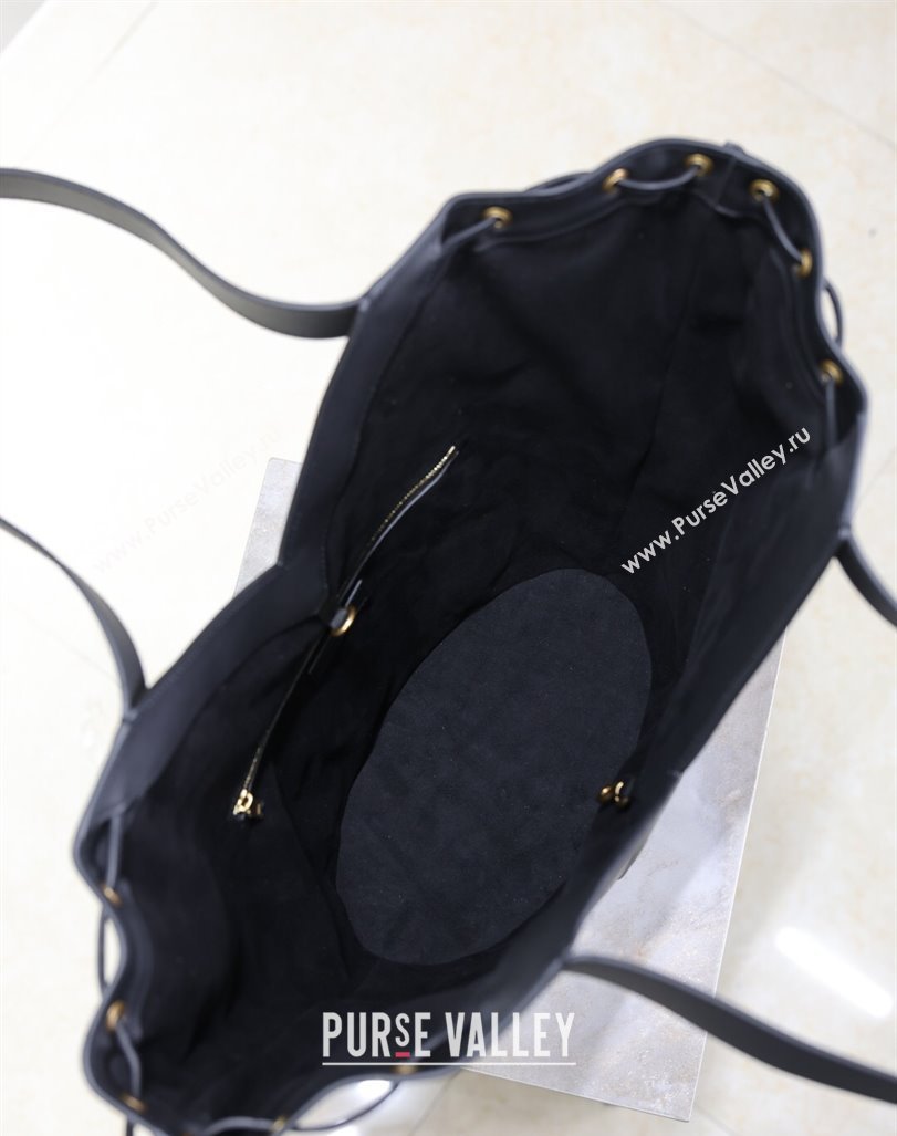 Saint Laurent Y Large Hobo Bag in Leather Black 2025 833160 (YY-250520041)