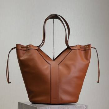 Saint Laurent Y Large Hobo Bag in Leather Brown 2025 833160 (YY-250520040)