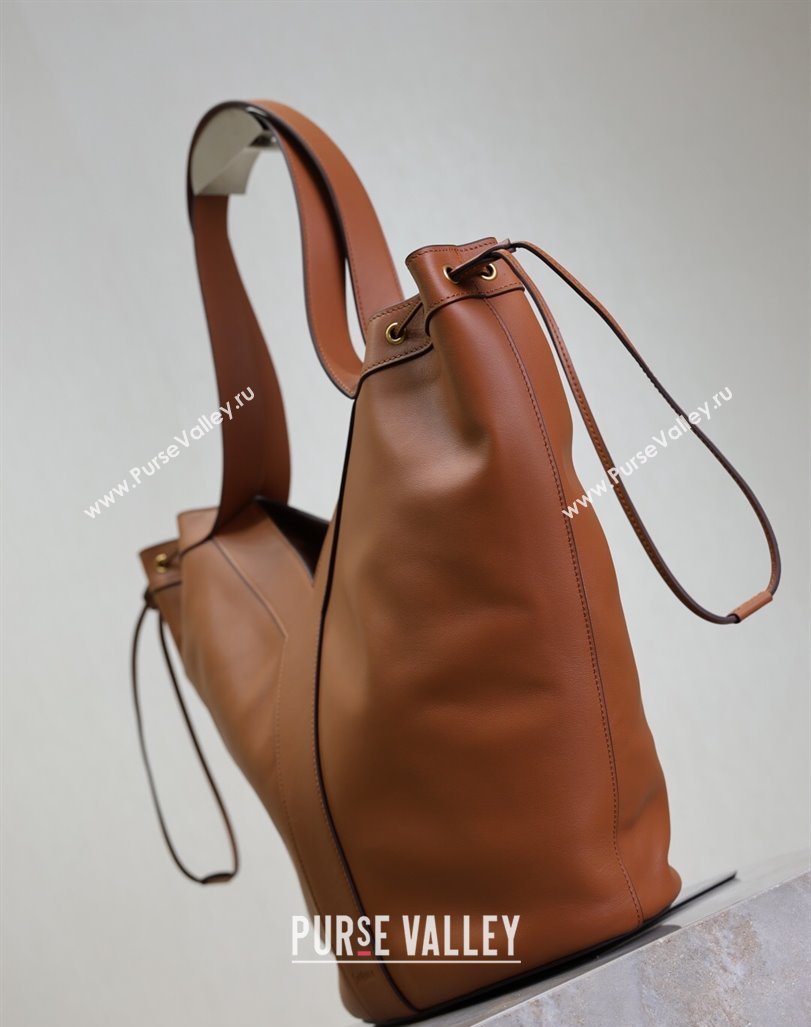 Saint Laurent Y Large Hobo Bag in Leather Brown 2025 833160 (YY-250520040)