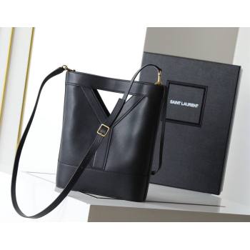 Saint Laurent Y Small Bucket Bag in Leather Black 2025 808224 (YY-250520042)