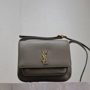 Saint Laurent Niki Satchel Bag in Leather Green/Gold 2025 718556 (YY-250625083)