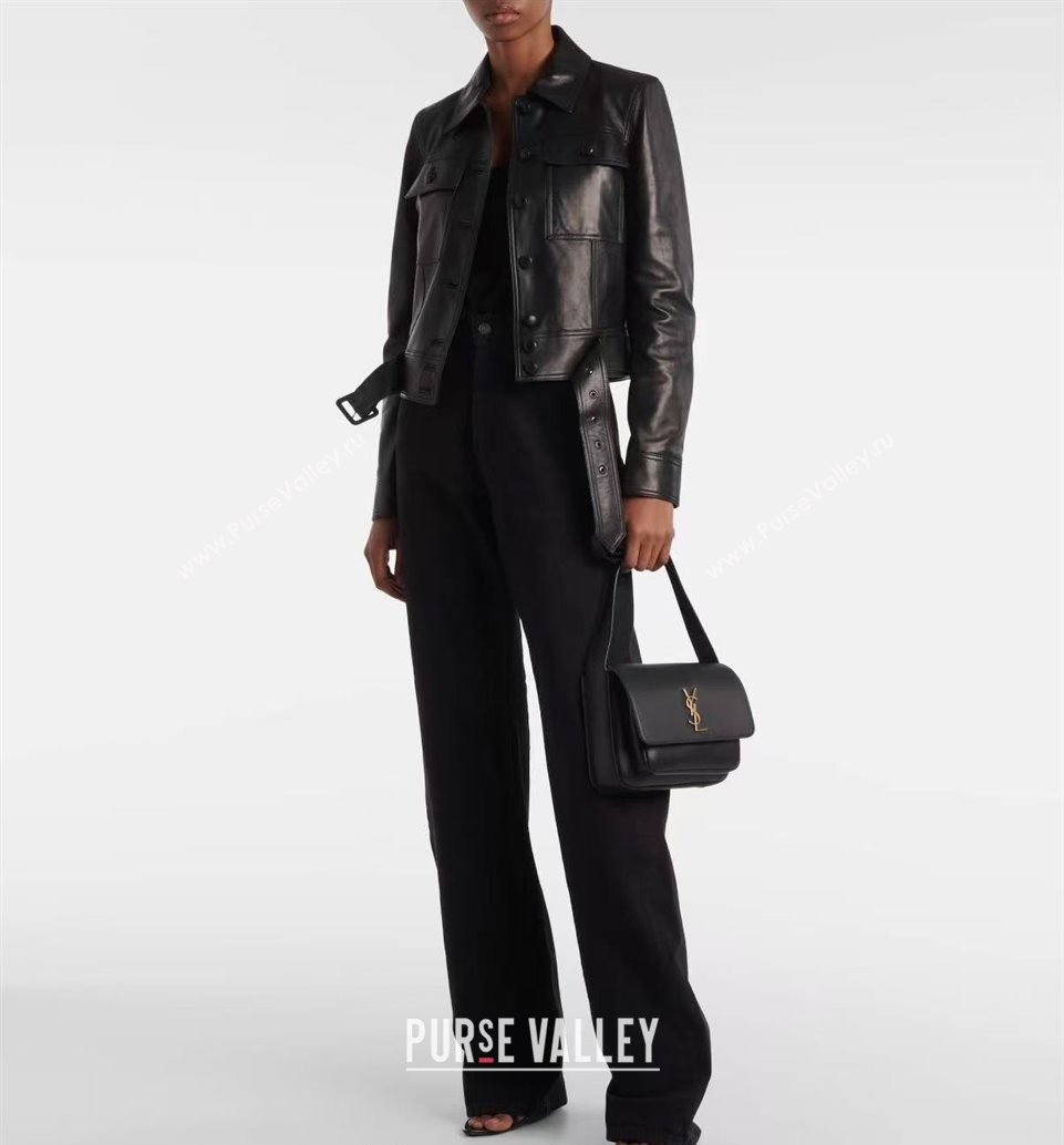 Saint Laurent Niki Satchel Bag in Leather Black/Gold 2025 718556 (YY-250625085)