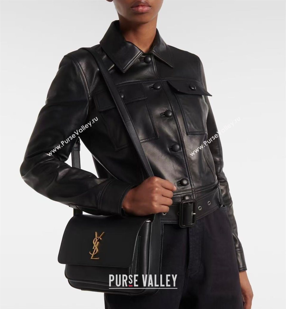 Saint Laurent Niki Satchel Bag in Leather Black/Gold 2025 718556 (YY-250625085)