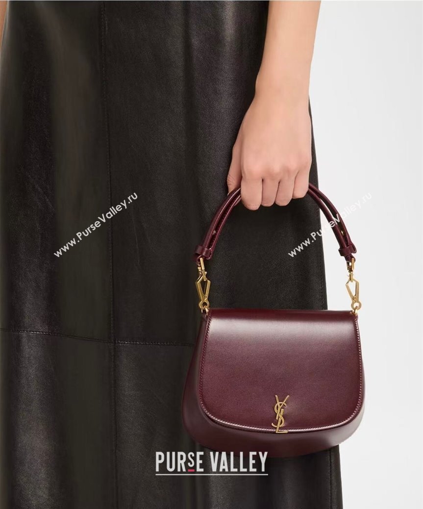 Saint Laurent Voltaire Bag in Calf Leather Burgundy 2025 753824 (YY-250924144)