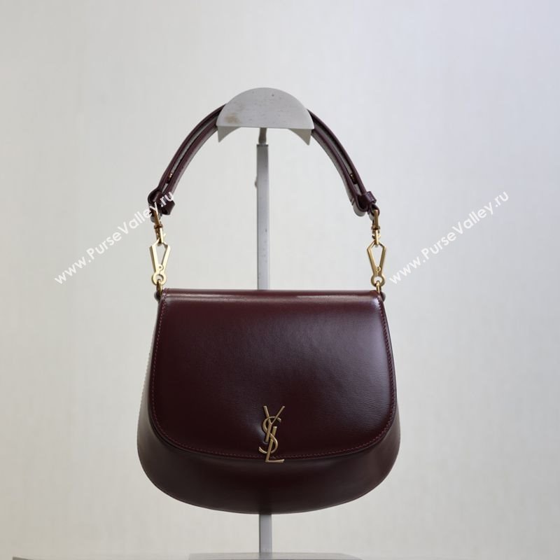 Saint Laurent Voltaire Bag in Calf Leather Burgundy 2025 753824 (YY-250924144)