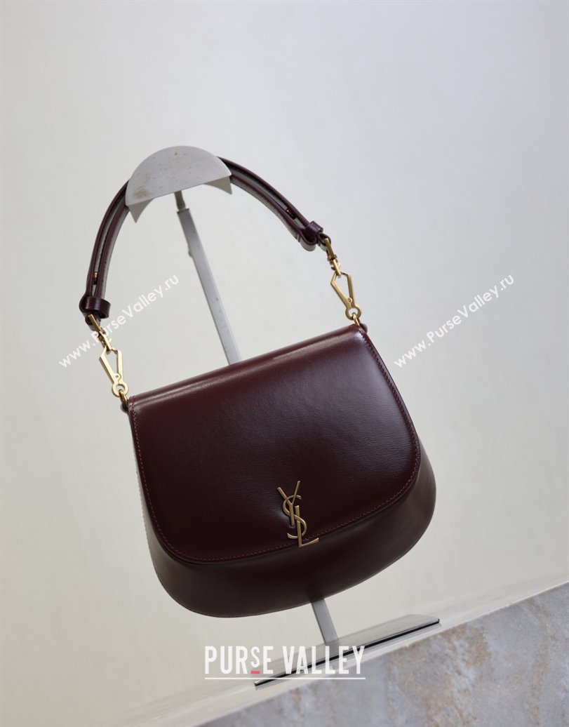 Saint Laurent Voltaire Bag in Calf Leather Burgundy 2025 753824 (YY-250924144)
