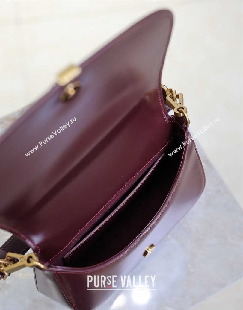 Saint Laurent Voltaire Bag in Calf Leather Burgundy 2025 753824 (YY-250924144)
