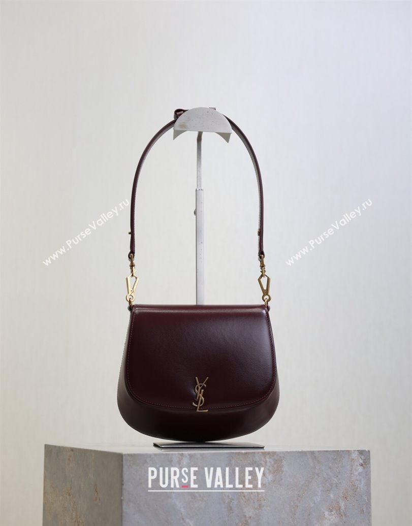Saint Laurent Voltaire Bag in Calf Leather Burgundy 2025 753824 (YY-250924144)