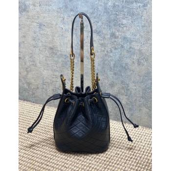 Saint Laurent Cassandre Bucket Bag in Lambskin Leather Black 2025 840886 (YY-250924079)