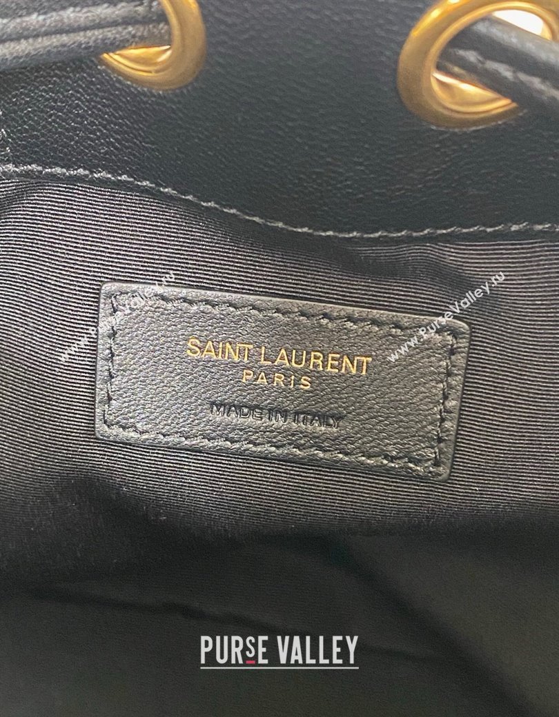 Saint Laurent Cassandre Bucket Bag in Lambskin Leather Black 2025 840886 (YY-250924079)