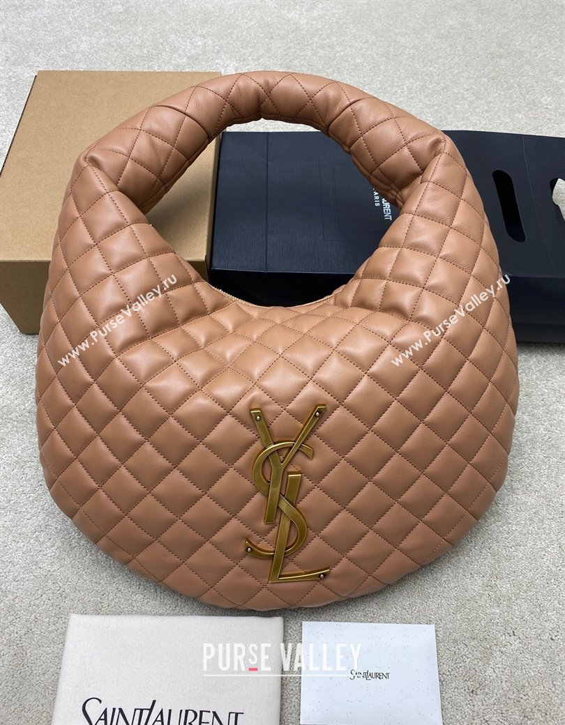 Saint Laurent Icarino Hobo Bag in Quilted Nappa Leather Rose Pink 2025 858160 (YY-250924067)
