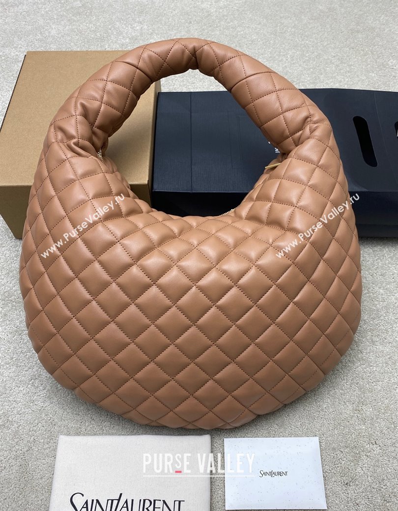 Saint Laurent Icarino Hobo Bag in Quilted Nappa Leather Rose Pink 2025 858160 (YY-250924067)