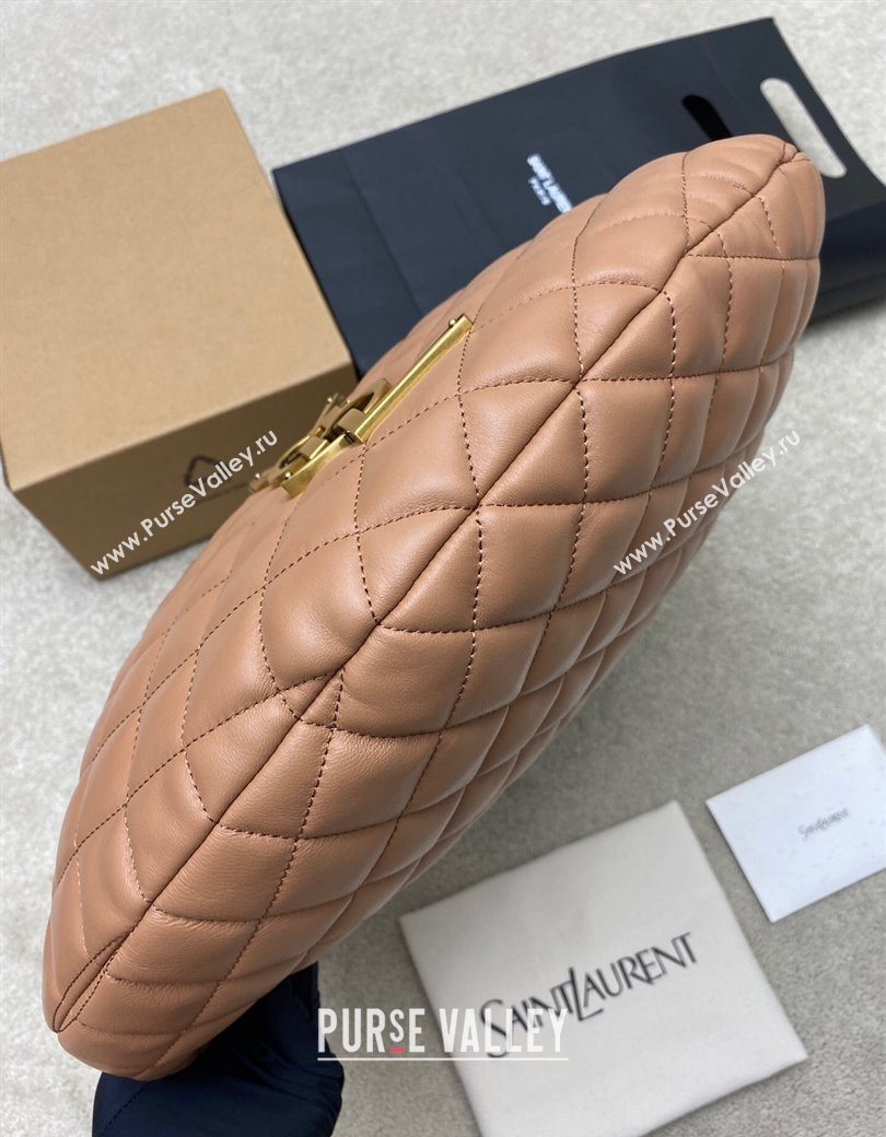 Saint Laurent Icarino Hobo Bag in Quilted Nappa Leather Rose Pink 2025 858160 (YY-250924067)