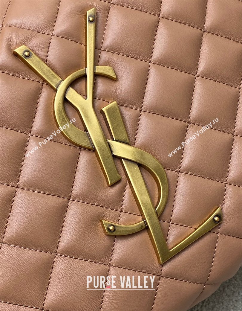 Saint Laurent Icarino Hobo Bag in Quilted Nappa Leather Rose Pink 2025 858160 (YY-250924067)