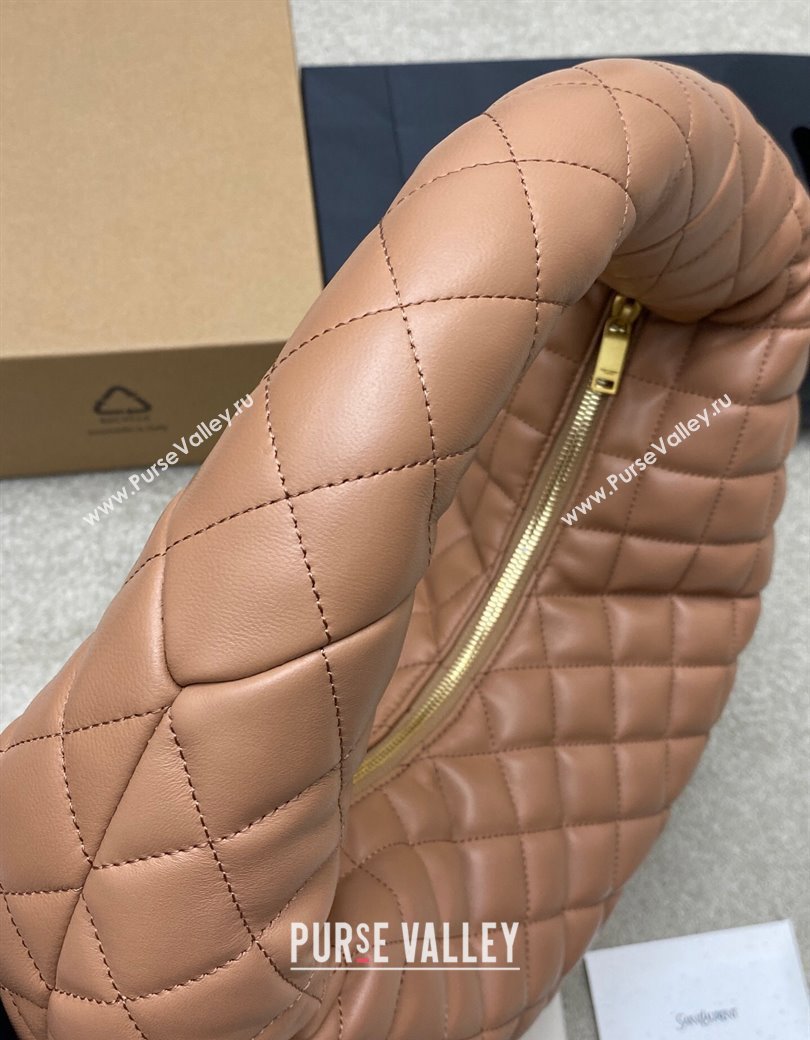 Saint Laurent Icarino Hobo Bag in Quilted Nappa Leather Rose Pink 2025 858160 (YY-250924067)