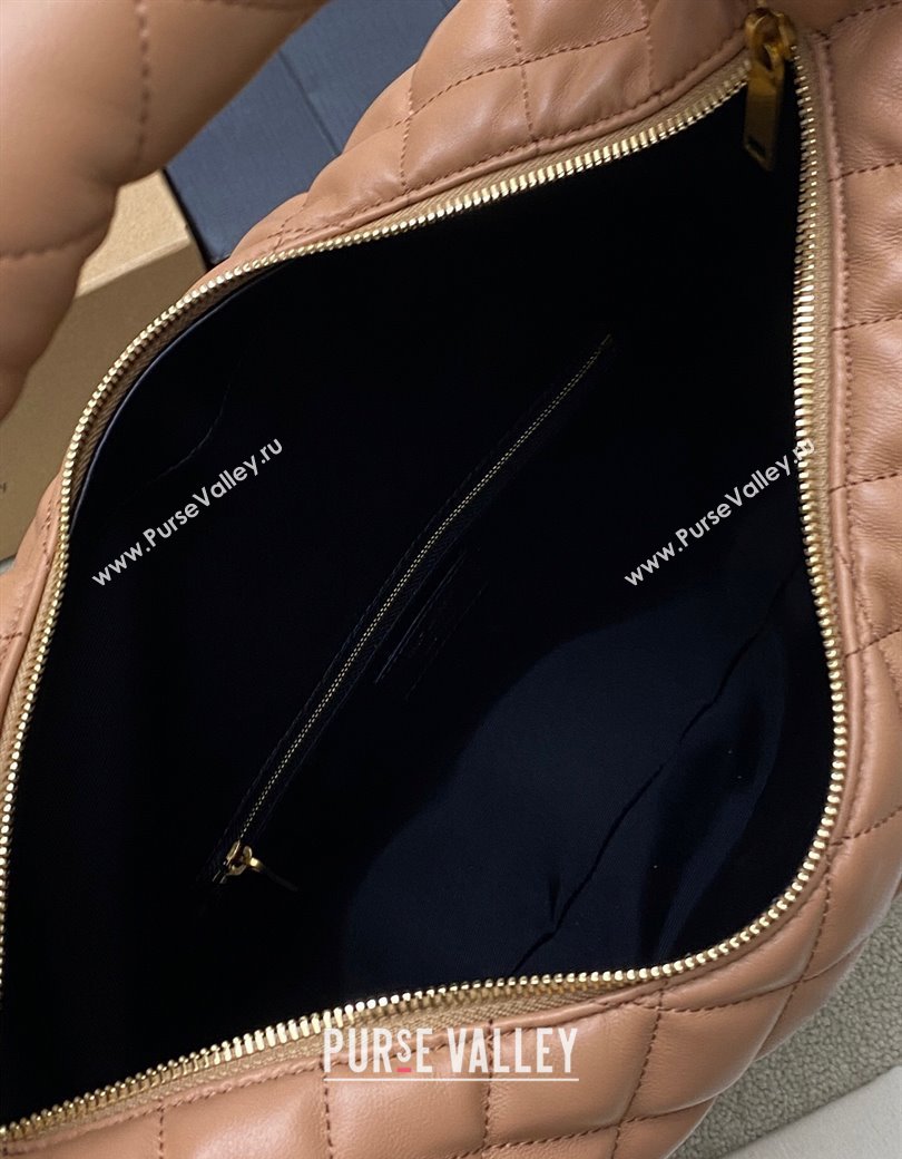 Saint Laurent Icarino Hobo Bag in Quilted Nappa Leather Rose Pink 2025 858160 (YY-250924067)