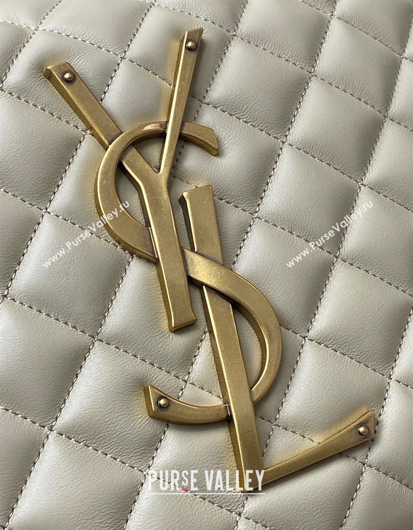 Saint Laurent Icarino Hobo Bag in Quilted Nappa Leather Light Apricot 2025 858160 (YY-250924069)