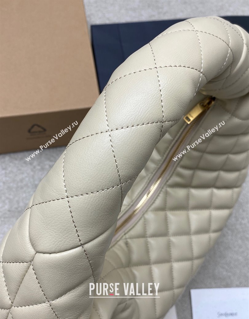 Saint Laurent Icarino Hobo Bag in Quilted Nappa Leather Light Apricot 2025 858160 (YY-250924069)