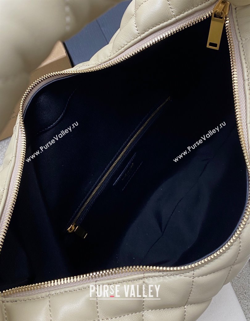 Saint Laurent Icarino Hobo Bag in Quilted Nappa Leather Light Apricot 2025 858160 (YY-250924069)