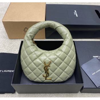 Saint Laurent Icarino Mini Bag in Quilted Nappa Leather Moss Green/Gold 2025 851689 (YY-250924056)