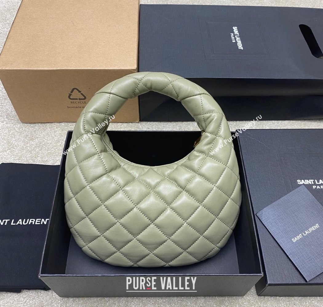 Saint Laurent Icarino Mini Bag in Quilted Nappa Leather Moss Green/Gold 2025 851689 (YY-250924056)